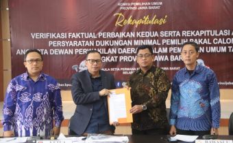 BAWASLU JABAR BERIKAN SARAN PERBAIKAN PENGAWASAN VERIFIKASI FAKTUAL KEDUA PENYERAHAN DUKUNGAN ANGGOTA DPD