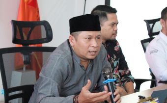 Anggota Bawaslu Jawa Barat Fereddy saat memberikan sambutan kegiatan
