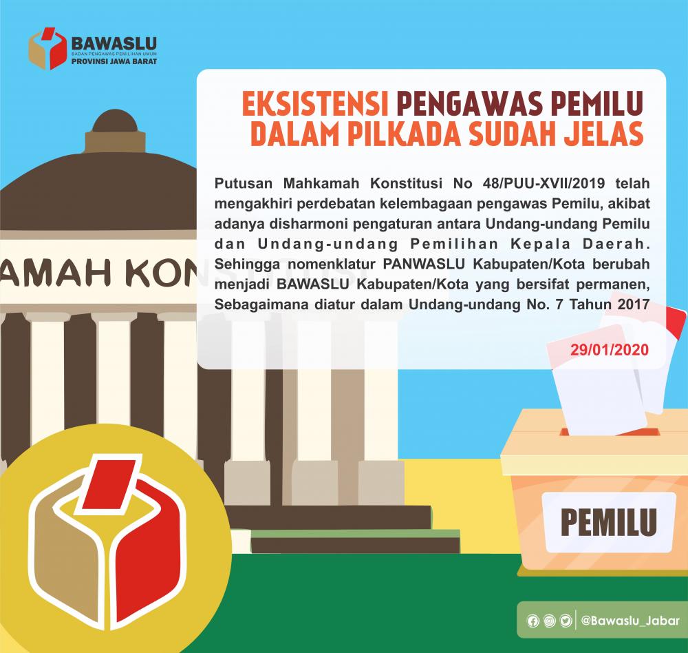 MENGAKHIRI PERDEBATAN KEDUDUKAN PENGAWASAN PEMILU DALAM PENGAWASAN PILKADA SERENTAK TAHUN 2020