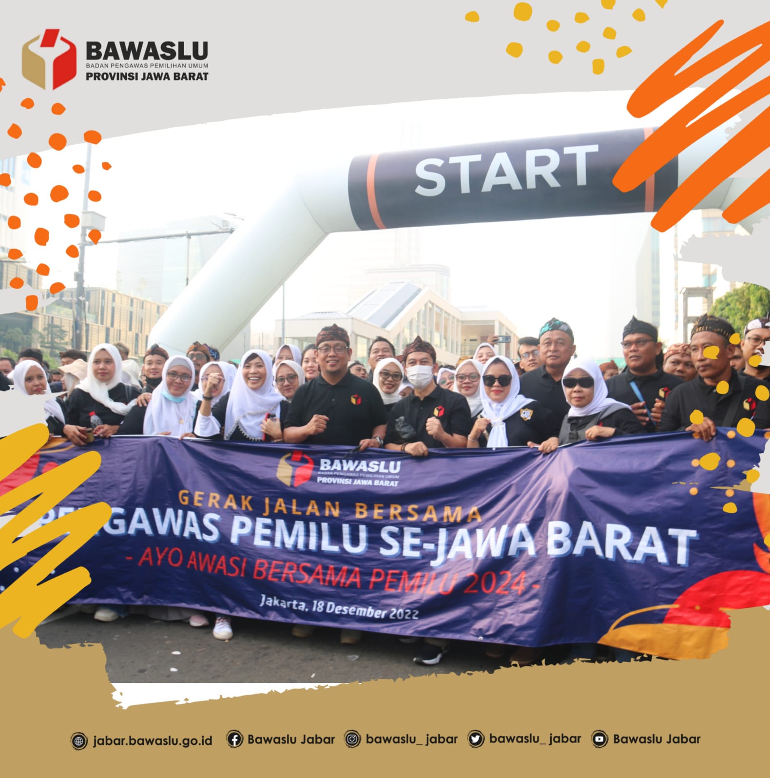 BAWASLU JABAR IKUTI GERAK JALAN DAN PAMERAN HASIL PENGAWASAN 