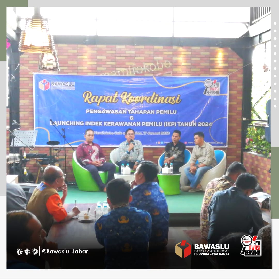 PIMPINAN BAWASLU JABAR HADIRI LAUNCHING IKP BAWASLU CIANJUR 