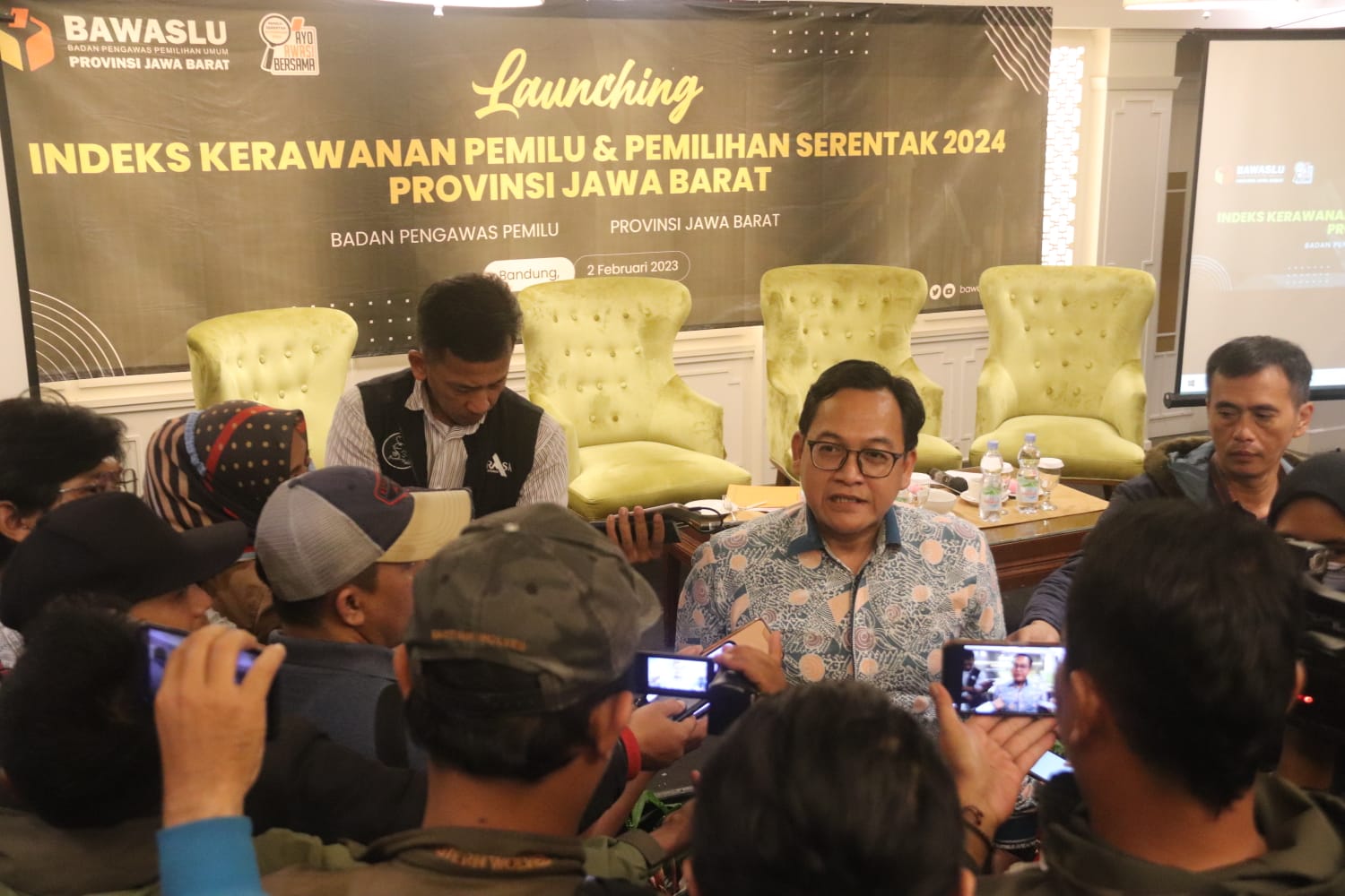 BAWASLU JABAR LAUNCHING INDEKS KERAWANAN PEMILU DAN PEMILIHAN TAHUN 2024 JAWA BARAT 