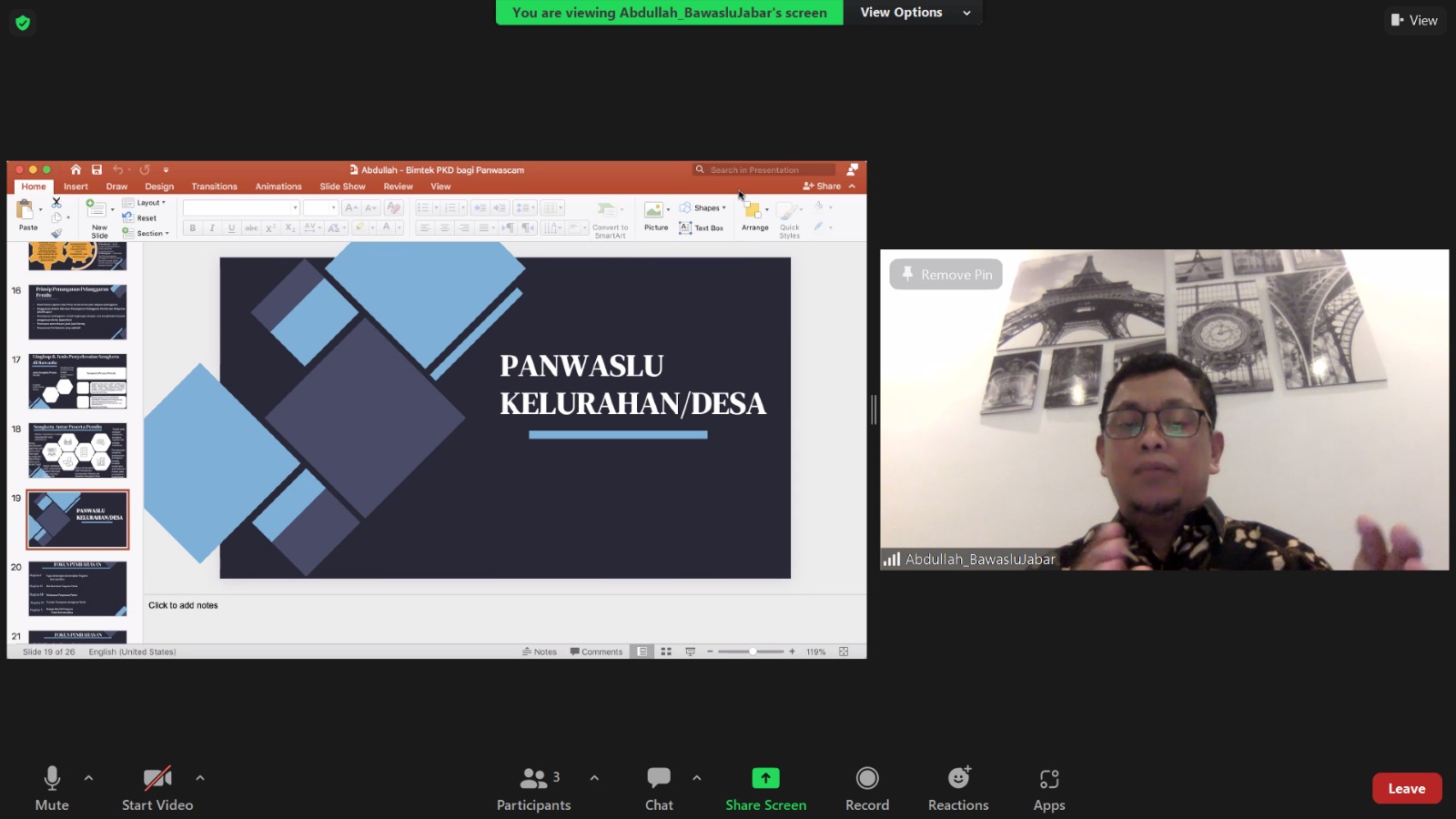 PEMETAAN GEOPOLITIK WILAYAH PENTING DILAKUKAN OLEH PANWASCAM 