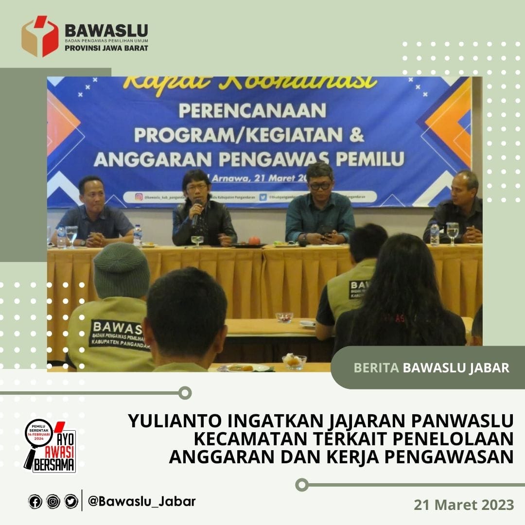 YULIANTO INGATKAN TERKAIT ANGGARAN, AGAR LEBIH BERHATI-HATI DALAM PENGELOLAANYA