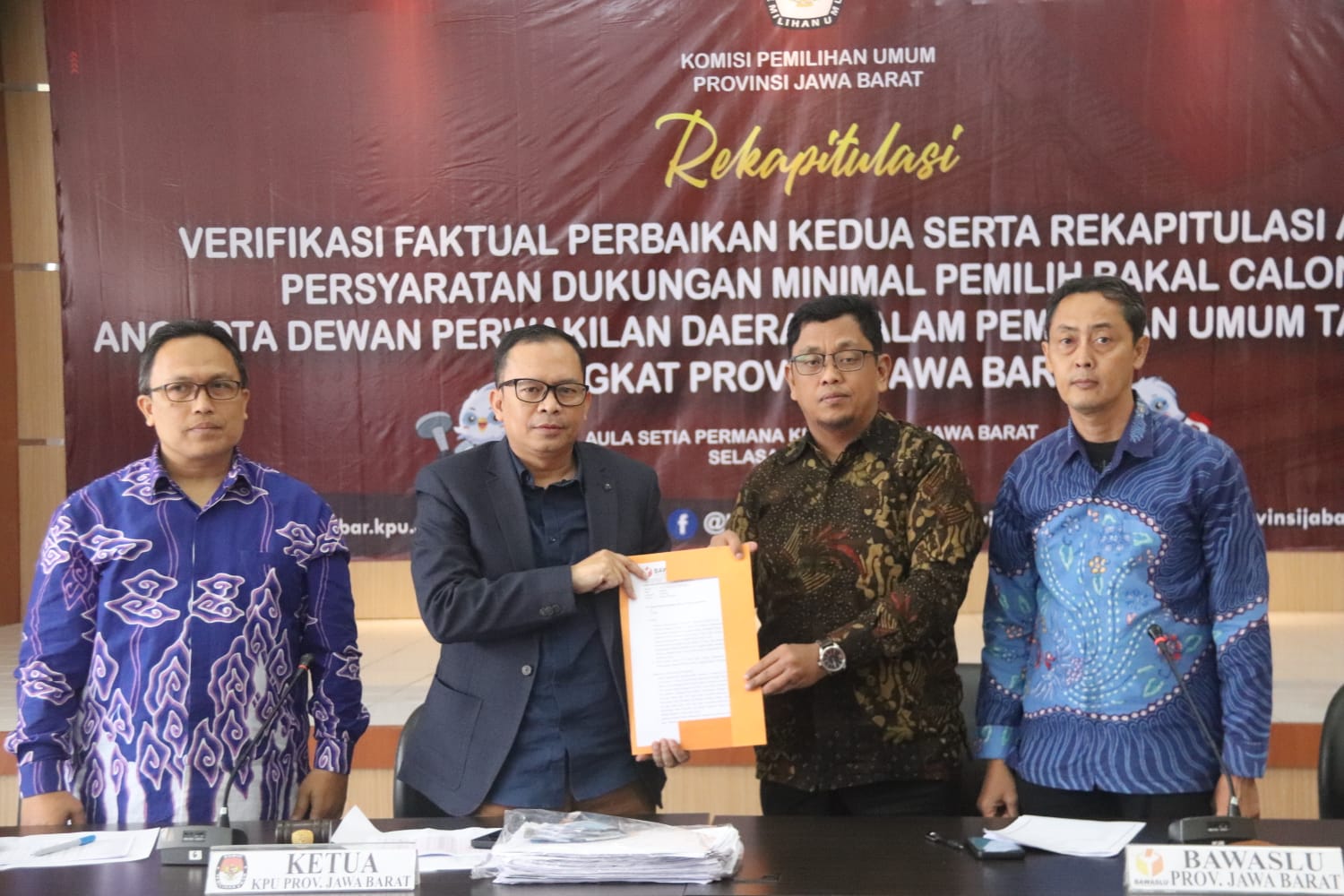 BAWASLU JABAR BERIKAN SARAN PERBAIKAN PENGAWASAN VERIFIKASI FAKTUAL KEDUA PENYERAHAN DUKUNGAN ANGGOTA DPD