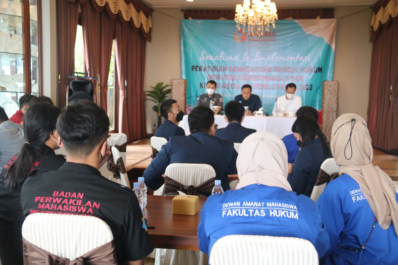 SOSIALISASI PRODUK HUKUM & KULIAH REGULASI PEMILU BERSAMA MAHASISWA HUKUM SE BANDUNG RAYA