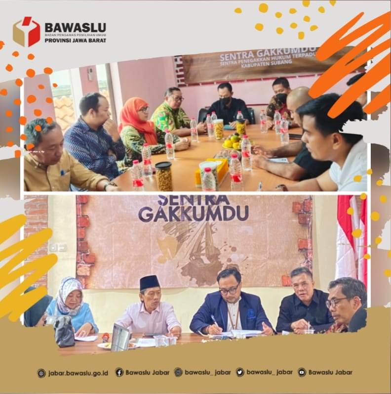 Bawaslu Jabar Supervisi Dan Pembinaan Penanganan Tindak Pidana Pemilu Kepada Sentra Gakkumdu