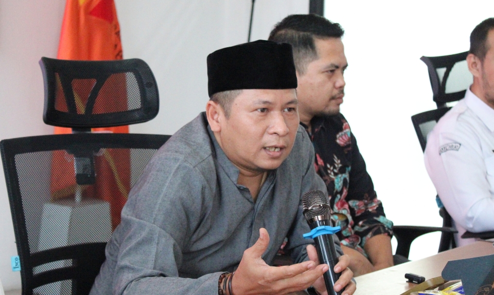 Anggota Bawaslu Jawa Barat Fereddy saat memberikan sambutan kegiatan