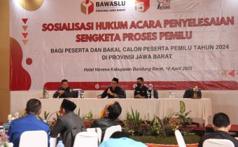 BAWASLU JABAR GELAR SOSIALISASI HUKUM ACARA PROSES BAGI CALON PESERTA DAN BAKAL CALON PESERTA PEMILU 2024