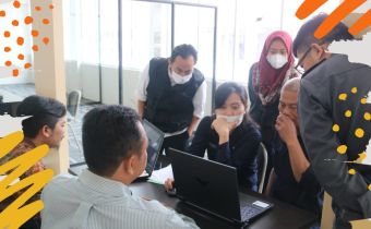 PIMPINAN BAWASLU PROVINSI JAWA BARAT 'WASKAT' DI KPU JABAR