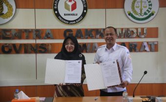 BAWASLU JAWA BARAT DAN UNIVERSITAS BRAWIJAYA MENANDATANGANI PERJANJIAN KERJASAMA PENGAWASAN PARTISIPATIF